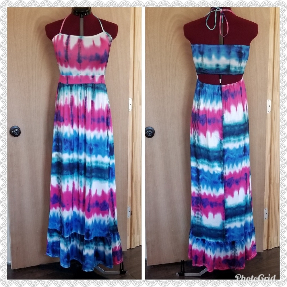 Tie dye Open back maxi dress - Picture 2 of 3